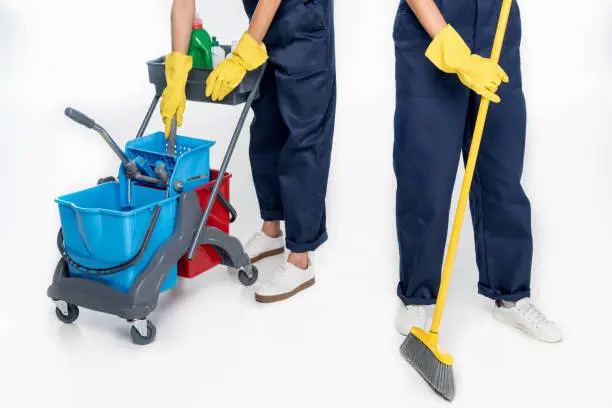 Professional team providing cleaning services